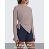 image:imageG4Free Lightbreeze UPF 50 Sun Shirts for Women  High Side Slits Long Sleeve Workout Tops Quick Dry Hiking RunningGray Lilac