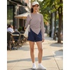 image:imageG4Free Lightbreeze UPF 50 Sun Shirts for Women  High Side Slits Long Sleeve Workout Tops Quick Dry Hiking RunningGray Lilac