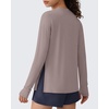 image:imageG4Free Lightbreeze UPF 50 Sun Shirts for Women  High Side Slits Long Sleeve Workout Tops Quick Dry Hiking RunningGray Lilac