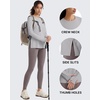 image:imageG4Free Lightbreeze UPF 50 Sun Shirts for Women  High Side Slits Long Sleeve Workout Tops Quick Dry Hiking RunningSilver Gray