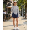 image:imageG4Free Lightbreeze UPF 50 Sun Shirts for Women  High Side Slits Long Sleeve Workout Tops Quick Dry Hiking RunningSilver Gray