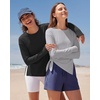 image:imageG4Free Lightbreeze UPF 50 Sun Shirts for Women  High Side Slits Long Sleeve Workout Tops Quick Dry Hiking RunningSilver Gray