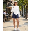 image:imageG4Free Lightbreeze UPF 50 Sun Shirts for Women  High Side Slits Long Sleeve Workout Tops Quick Dry Hiking RunningWhite