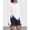 image:imageG4Free Lightbreeze UPF 50 Sun Shirts for Women  High Side Slits Long Sleeve Workout Tops Quick Dry Hiking RunningWhite