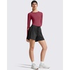 image:imageG4Free Lightbreeze Womens UPF 50 Long Sleeve Workout Tops Crop Rash Guard Quick Dry Sun Shirts Running Yoga Athletic GymBurgundy