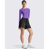 image:imageG4Free Lightbreeze Womens UPF 50 Long Sleeve Workout Tops Crop Rash Guard Quick Dry Sun Shirts Running Yoga Athletic GymDark Purple