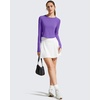 image:imageG4Free Lightbreeze Womens UPF 50 Long Sleeve Workout Tops Crop Rash Guard Quick Dry Sun Shirts Running Yoga Athletic GymDark Purple
