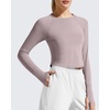 image:imageG4Free Lightbreeze Womens UPF 50 Long Sleeve Workout Tops Crop Rash Guard Quick Dry Sun Shirts Running Yoga Athletic GymGray Lilac