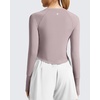 image:imageG4Free Lightbreeze Womens UPF 50 Long Sleeve Workout Tops Crop Rash Guard Quick Dry Sun Shirts Running Yoga Athletic GymGray Lilac