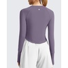 image:imageG4Free Lightbreeze Womens UPF 50 Long Sleeve Workout Tops Crop Rash Guard Quick Dry Sun Shirts Running Yoga Athletic GymGray Purple
