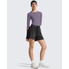 image:imageG4Free Lightbreeze Womens UPF 50 Long Sleeve Workout Tops Crop Rash Guard Quick Dry Sun Shirts Running Yoga Athletic GymGray Purple