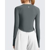 image:imageG4Free Lightbreeze Womens UPF 50 Long Sleeve Workout Tops Crop Rash Guard Quick Dry Sun Shirts Running Yoga Athletic GymGrey Sage