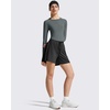 image:imageG4Free Lightbreeze Womens UPF 50 Long Sleeve Workout Tops Crop Rash Guard Quick Dry Sun Shirts Running Yoga Athletic GymGrey Sage