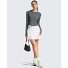 image:imageG4Free Lightbreeze Womens UPF 50 Long Sleeve Workout Tops Crop Rash Guard Quick Dry Sun Shirts Running Yoga Athletic GymGrey Sage