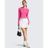 image:imageG4Free Lightbreeze Womens UPF 50 Long Sleeve Workout Tops Crop Rash Guard Quick Dry Sun Shirts Running Yoga Athletic GymHot Pink