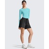 image:imageG4Free Lightbreeze Womens UPF 50 Long Sleeve Workout Tops Crop Rash Guard Quick Dry Sun Shirts Running Yoga Athletic GymLake Blue