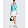 image:imageG4Free Lightbreeze Womens UPF 50 Long Sleeve Workout Tops Crop Rash Guard Quick Dry Sun Shirts Running Yoga Athletic GymLake Blue