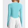 image:imageG4Free Lightbreeze Womens UPF 50 Long Sleeve Workout Tops Crop Rash Guard Quick Dry Sun Shirts Running Yoga Athletic GymLake Blue