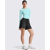image:imageG4Free Lightbreeze Womens UPF 50 Long Sleeve Workout Tops Crop Rash Guard Quick Dry Sun Shirts Running Yoga Athletic GymLight Blue
