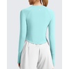image:imageG4Free Lightbreeze Womens UPF 50 Long Sleeve Workout Tops Crop Rash Guard Quick Dry Sun Shirts Running Yoga Athletic GymLight Blue
