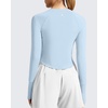 image:imageG4Free Lightbreeze Womens UPF 50 Long Sleeve Workout Tops Crop Rash Guard Quick Dry Sun Shirts Running Yoga Athletic GymLight Denim