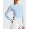 image:imageG4Free Lightbreeze Womens UPF 50 Long Sleeve Workout Tops Crop Rash Guard Quick Dry Sun Shirts Running Yoga Athletic GymLight Denim