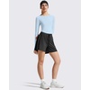 image:imageG4Free Lightbreeze Womens UPF 50 Long Sleeve Workout Tops Crop Rash Guard Quick Dry Sun Shirts Running Yoga Athletic GymLight Denim