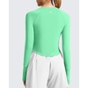 image:imageG4Free Lightbreeze Womens UPF 50 Long Sleeve Workout Tops Crop Rash Guard Quick Dry Sun Shirts Running Yoga Athletic GymMint Green