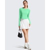 image:imageG4Free Lightbreeze Womens UPF 50 Long Sleeve Workout Tops Crop Rash Guard Quick Dry Sun Shirts Running Yoga Athletic GymMint Green