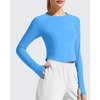 image:imageG4Free Lightbreeze Womens UPF 50 Long Sleeve Workout Tops Crop Rash Guard Quick Dry Sun Shirts Running Yoga Athletic GymOcean Blue