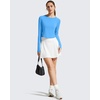 image:imageG4Free Lightbreeze Womens UPF 50 Long Sleeve Workout Tops Crop Rash Guard Quick Dry Sun Shirts Running Yoga Athletic GymOcean Blue