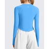 image:imageG4Free Lightbreeze Womens UPF 50 Long Sleeve Workout Tops Crop Rash Guard Quick Dry Sun Shirts Running Yoga Athletic GymOcean Blue