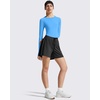image:imageG4Free Lightbreeze Womens UPF 50 Long Sleeve Workout Tops Crop Rash Guard Quick Dry Sun Shirts Running Yoga Athletic GymOcean Blue
