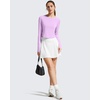 image:imageG4Free Lightbreeze Womens UPF 50 Long Sleeve Workout Tops Crop Rash Guard Quick Dry Sun Shirts Running Yoga Athletic GymPurple