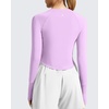 image:imageG4Free Lightbreeze Womens UPF 50 Long Sleeve Workout Tops Crop Rash Guard Quick Dry Sun Shirts Running Yoga Athletic GymPurple