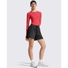 image:imageG4Free Lightbreeze Womens UPF 50 Long Sleeve Workout Tops Crop Rash Guard Quick Dry Sun Shirts Running Yoga Athletic GymRed