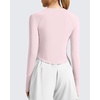 image:imageG4Free Lightbreeze Womens UPF 50 Long Sleeve Workout Tops Crop Rash Guard Quick Dry Sun Shirts Running Yoga Athletic GymSmoky Blush