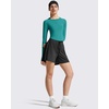 image:imageG4Free Lightbreeze Womens UPF 50 Long Sleeve Workout Tops Crop Rash Guard Quick Dry Sun Shirts Running Yoga Athletic GymTeal