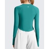 image:imageG4Free Lightbreeze Womens UPF 50 Long Sleeve Workout Tops Crop Rash Guard Quick Dry Sun Shirts Running Yoga Athletic GymTeal