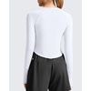 image:imageG4Free Lightbreeze Womens UPF 50 Long Sleeve Workout Tops Crop Rash Guard Quick Dry Sun Shirts Running Yoga Athletic GymWhite