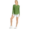 image:imageG4Free Lightbreeze Womens UPF 50 Long Sleeve Workout Tops Quick Dry UV Sun Shirt Running Gym Hiking Yoga Casual LightweightArmy Green