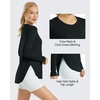 image:imageG4Free Lightbreeze Womens UPF 50 Long Sleeve Workout Tops Quick Dry UV Sun Shirt Running Gym Hiking Yoga Casual LightweightBlack