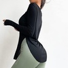 image:imageG4Free Lightbreeze Womens UPF 50 Long Sleeve Workout Tops Quick Dry UV Sun Shirt Running Gym Hiking Yoga Casual LightweightBlack