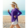 image:imageG4Free Lightbreeze Womens UPF 50 Long Sleeve Workout Tops Quick Dry UV Sun Shirt Running Gym Hiking Yoga Casual LightweightDark Purple