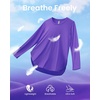 image:imageG4Free Lightbreeze Womens UPF 50 Long Sleeve Workout Tops Quick Dry UV Sun Shirt Running Gym Hiking Yoga Casual LightweightDark Purple