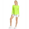 image:imageG4Free Lightbreeze Womens UPF 50 Long Sleeve Workout Tops Quick Dry UV Sun Shirt Running Gym Hiking Yoga Casual LightweightFluorescent Green