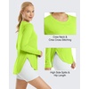 image:imageG4Free Lightbreeze Womens UPF 50 Long Sleeve Workout Tops Quick Dry UV Sun Shirt Running Gym Hiking Yoga Casual LightweightFluorescent Green