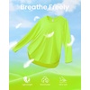 image:imageG4Free Lightbreeze Womens UPF 50 Long Sleeve Workout Tops Quick Dry UV Sun Shirt Running Gym Hiking Yoga Casual LightweightFluorescent Green