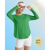 image:imageG4Free Lightbreeze Womens UPF 50 Long Sleeve Workout Tops Quick Dry UV Sun Shirt Running Gym Hiking Yoga Casual LightweightForest Green