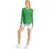 image:imageG4Free Lightbreeze Womens UPF 50 Long Sleeve Workout Tops Quick Dry UV Sun Shirt Running Gym Hiking Yoga Casual LightweightForest Green
